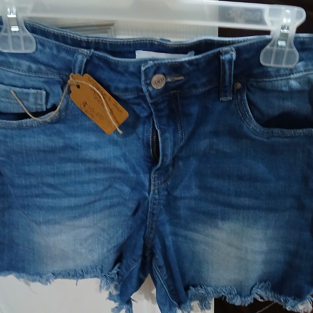 Zenana Outfitters Distressed Blue Jean Shorts